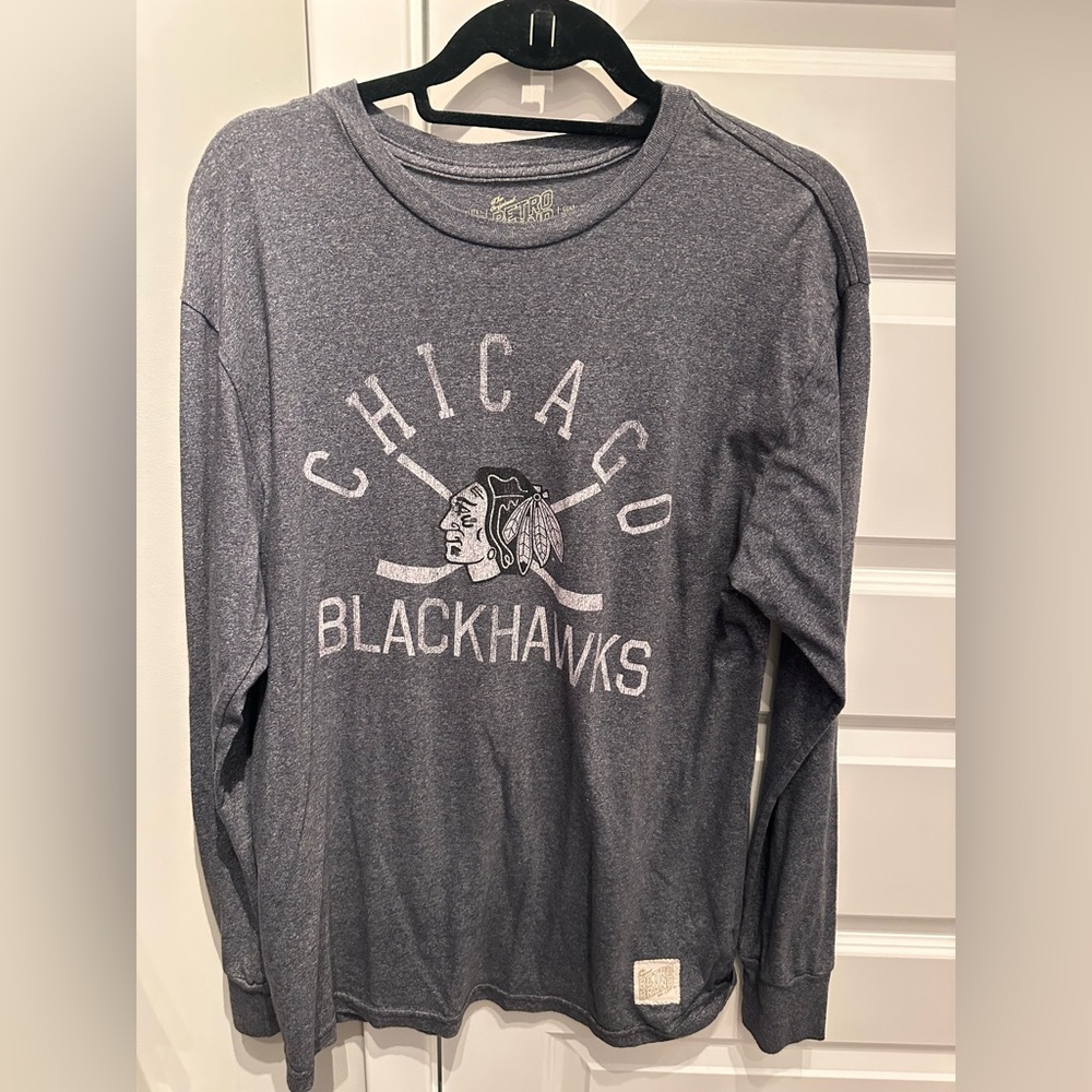 Chicago Blackhawks Gray Long Sleeve Tee